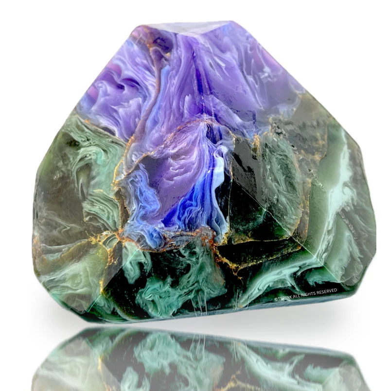 Azurite Malachite™ SoapRocks® • Savon Gemme de Bain • Brume de forêt tropicale 7 Azurite Malachite™ SoapRocks® • Savon Gemme de Bain • Brume de forêt tropicale - Image 7