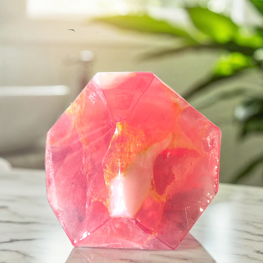 Rose Quartz™ SoapRocks® • Savon Gemme de Bain • Rose thé 2 Rose Quartz™ SoapRocks® • Savon Gemme de Bain • Rose thé - Image 2